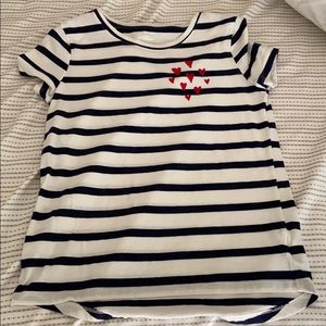 Navy blue and white T-Shirt